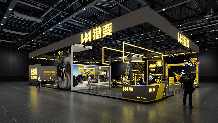 400㎡摩托車展會設計效果圖 400㎡摩托車展會設計效果圖